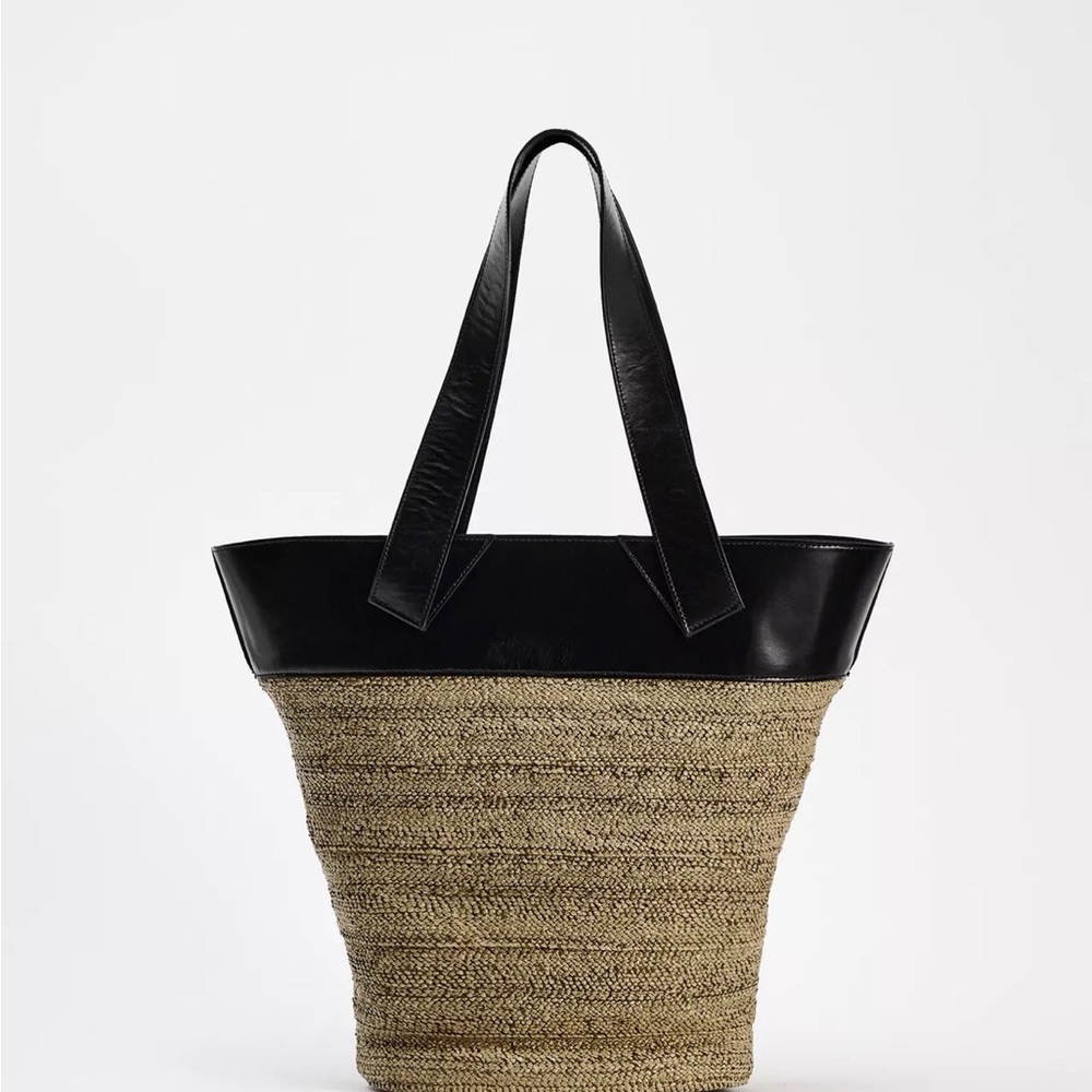 Zara maxi basket tote